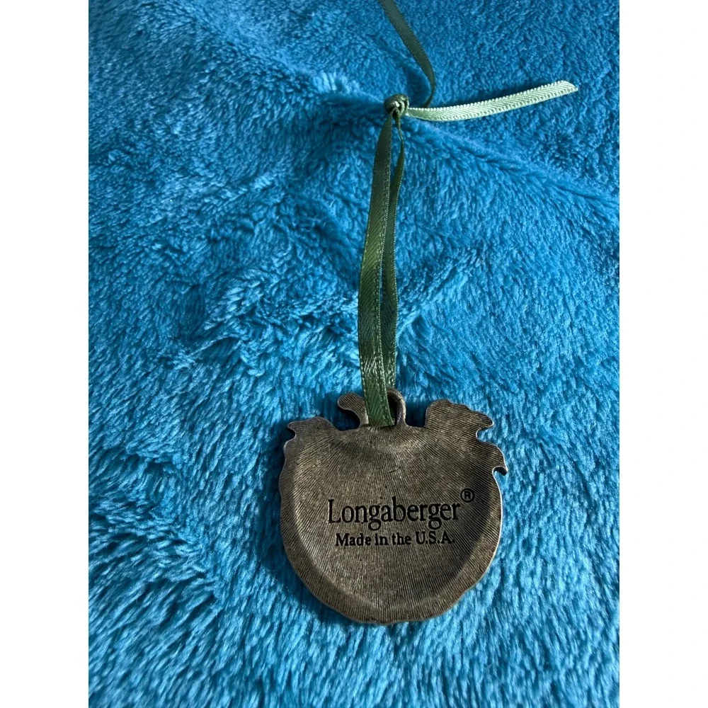Longaberger Pewter Pumpkin Ornament Fall Autumn Harvest Bronze Made in USA